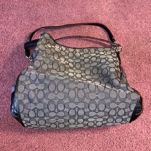 Coach purse with burgundy